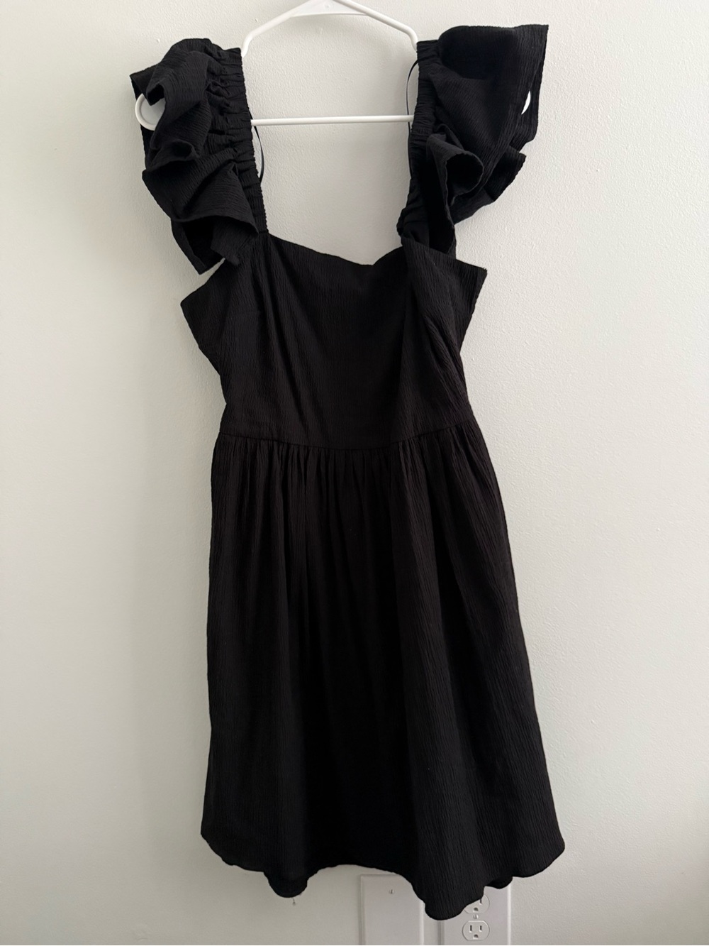 Francesca’s Black Ruffle Strap Sundress - Women
